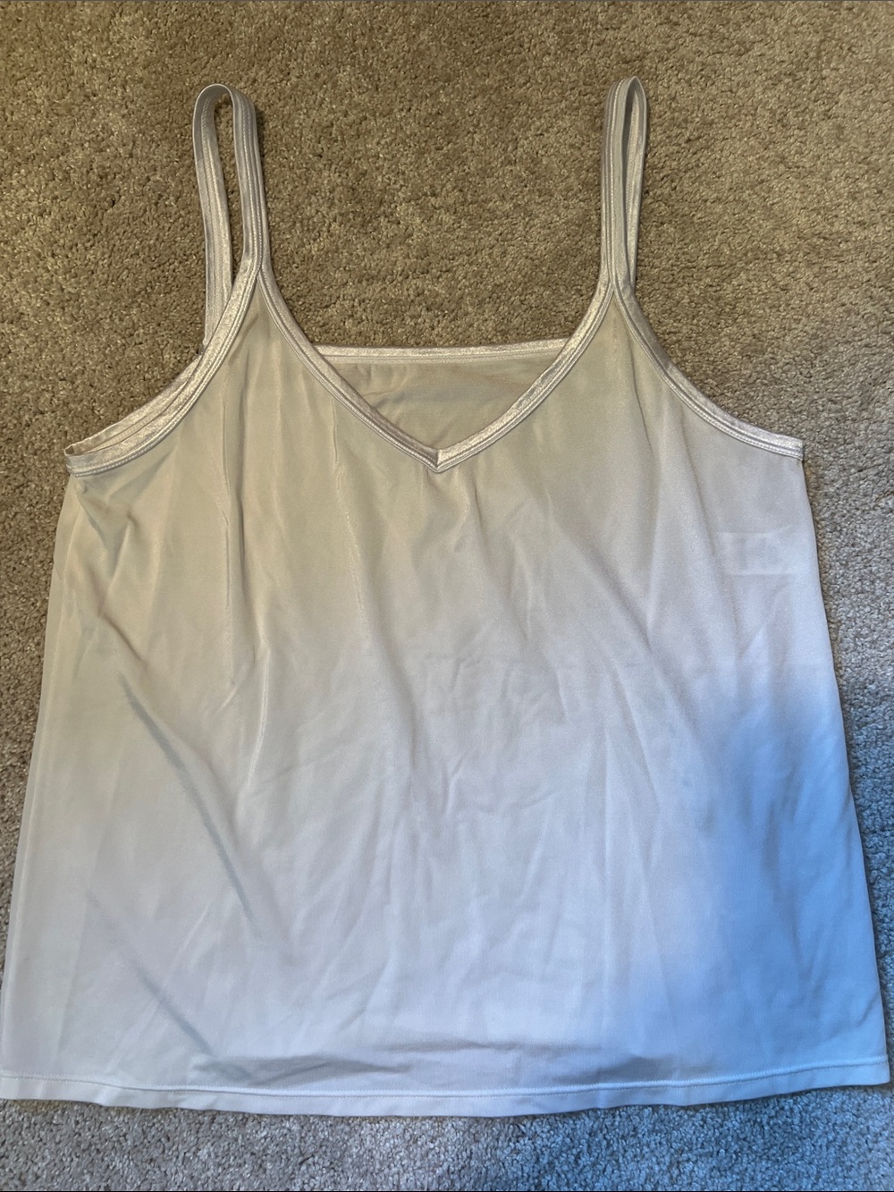 Vintage Vanity Fair Cream V-Neck Lightweight Camisole
